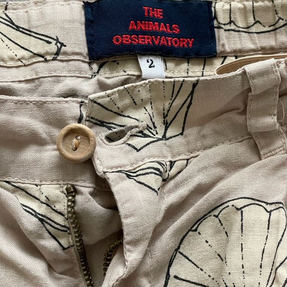 The Animals Observatory Beige Shells Monkey Kids Bermuda Shorts - Picture 5 of 8